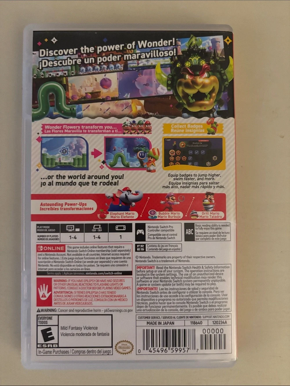 Nintendo Super Mario Bros. Wonder - Red, Green, Blue Cover